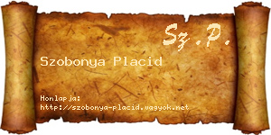 Szobonya Placid névjegykártya